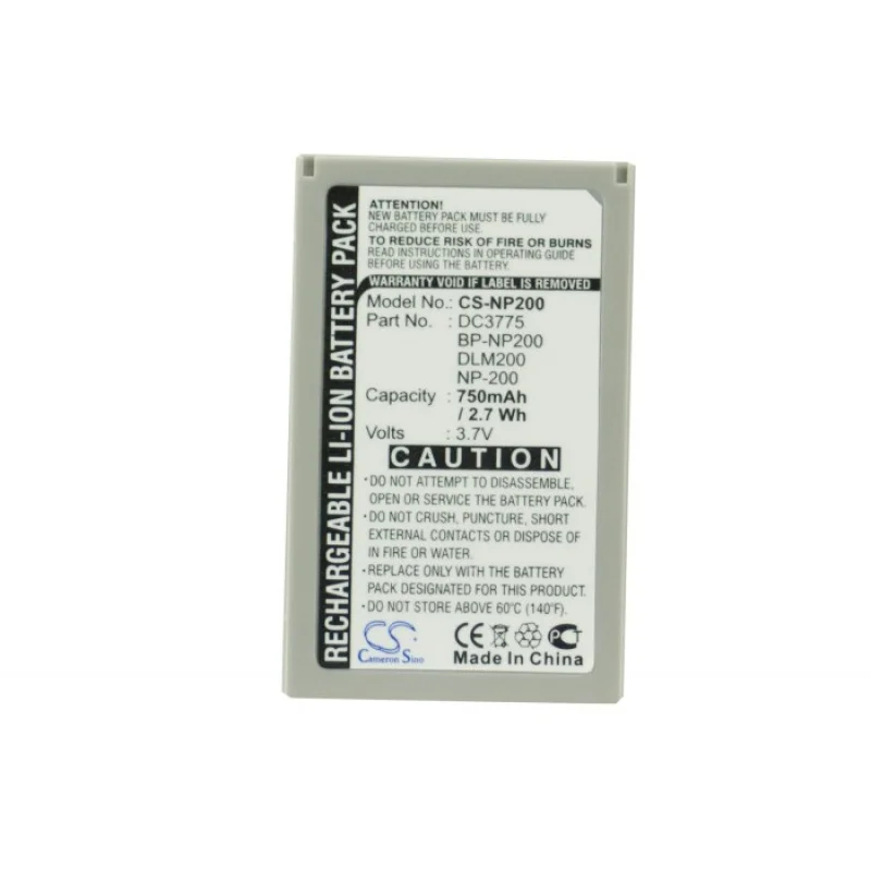 Аккумулятор NP-200 для MINOLTA, 750mAh
