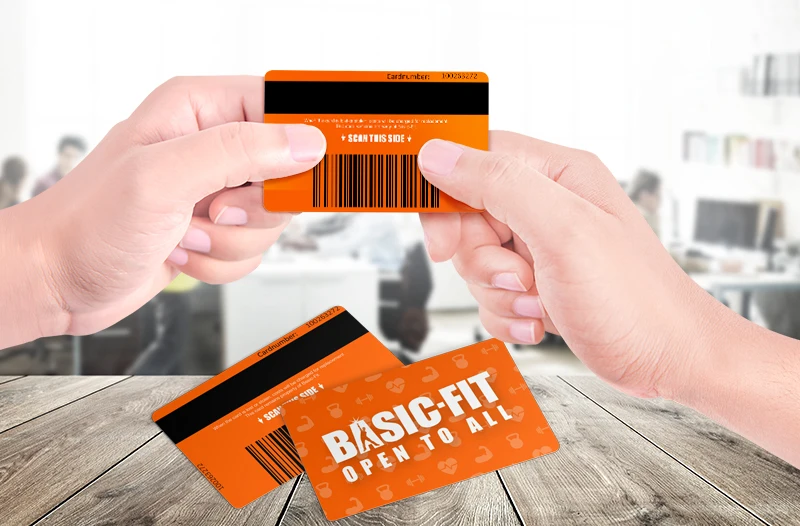 

GYM Custom PVC Staff ID cards business plastic name card 0.76mm thickness MOQ 5 pcs