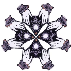 Prajna 10 PCS Wholesale Punk Gothic Patch Heart Iron On Embroidered Patches On Top Clothes Skull Patches For Clothing Sticker