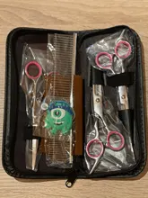 Cutting-Tools-Kit Pet-Scissors Grooming-Sets Shears Dog Stainless-Steel Curved-Thinning