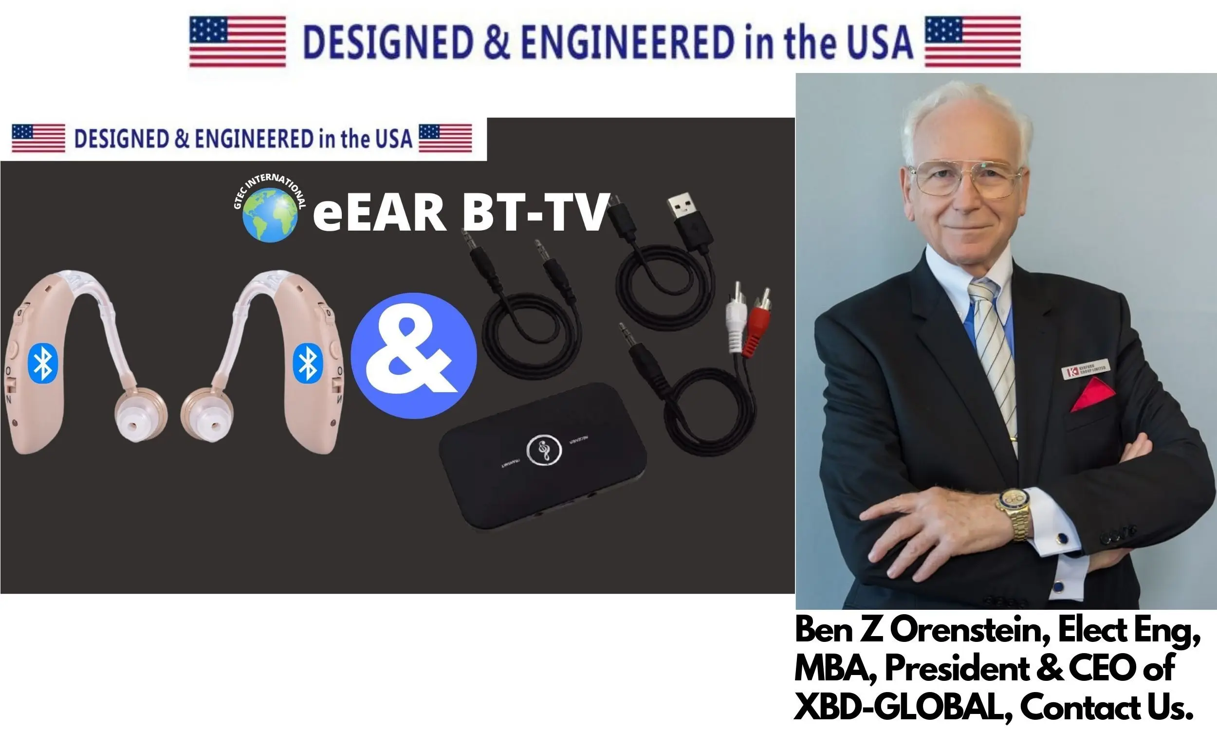 EEAR Bluetooth TV System eEAR BT-TV-02 пара идеальное решение для прослушивания ТВ пользователей