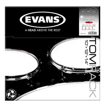 

Etp-ec2sclr-f EC2 clear Fusion set of plastic for volume drum 10 "/12"/14 ", Evans