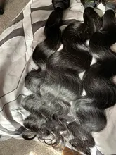 Longqi-mechones de pelo ondulado brasileño extensiones de pelo ondulado mechones Remy, pelo Natural negro, extensiones de cabello humano mechones de 8 - 30 pulgadas