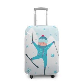 

Suitcase cover 3D skier