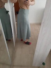 Marchitas de verano faldas mujer moda 2020 midi faldas Inglaterra Oficina satén alto cintura simple Falda larga elegante de las mujeres