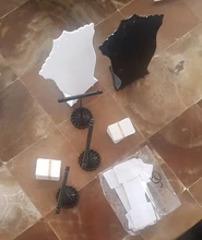 Venta al por mayor, etiqueta de precio para joyería de papel blanco en blanco, etiqueta para mancuernas, etiqueta autoadhesiva rectangular, herramienta para anillo, etiquetas para joyería