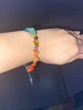 CSJA-Pulsera de meditación con cuentas para mujer, brazalete con piedras naturales, equilibro 7 chacras, reiki, colores del arco iris, E446