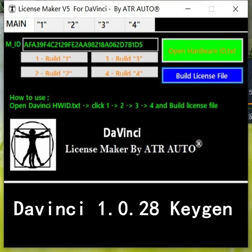 Davinci 1.0.28 Keygen Unlimited Activate Activator PRO DPF EGR FLAPS