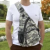 Мужской однолямочный тактический рюкзак из нейлона, рюкзак для мужчин с одним ремнем. 4 цвета ► Фото 3/6