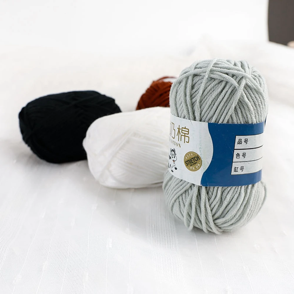 5pcs 5ply Milk Cotton Knitting Yarn Soft Blended Cotton Crochet Thread For Hand Knitting Sweater Baby Yarn 50g Knitting Tools 6