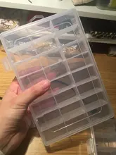 Caja de joyería de plástico de varios compartimentos y de 9 tamaños, para guardar joyas, ordenar abalorios y cuentas, caja ajustable