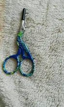 Tijeras de acero inoxidable de colores para manualidades, 1 Uds.