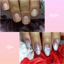 1 pincel de decoración de uñas con degradado, bolígrafo de dibujo de pintura con 4 cabezales de esponja de repuesto, herramienta de manicura con mango de diamante de imitación de doble extremo NB14 #