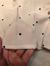 Casual Women Blouse Tops Collar Long-Sleeve Office-Work Printed Polka-Dot Fashion Ladies