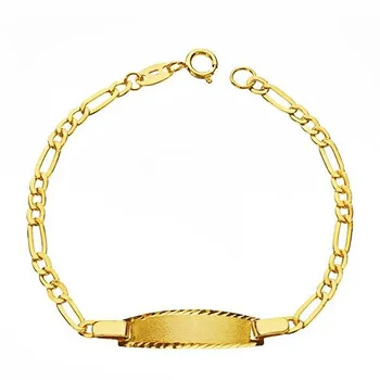 

Slave bracelet 9k gold baby Link 3x1 hollow 13cm. [7199GR] -Customizable-RECORDING INCLUDED IN THE PRICE