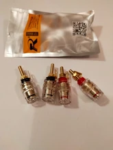 Connector Terminals Amplifier-Speaker Binding-Post Hifi-Cable 4PCS 4MM Gold-Plated Gold-Plated