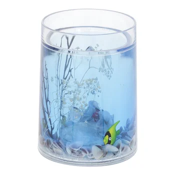 

Glass for toothbrushes aquonia "sea fish" plastic color blue