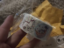 Pegatina con figura de unicornio de dibujos animados para niños, etiqueta de regalo de recompensa para niños, pegatina de 500 cm, 2,5 Uds. Por rollo