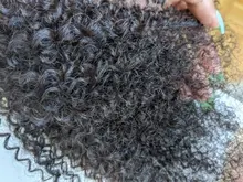 Extensión de pelo rizado Afro para mujeres negras, cabello humano Remy de 8-20 pulgadas, Color Natural, Janin, gran oferta
