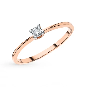 

Gold ring "diamonds of Yakutia" sunlight sample 585