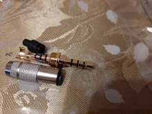 Chapado en oro estéreo con Clip 3,5mm 3 polos 4 Reparación de postes de auriculares Cable con enchufe de clavija de enchufe de Audio Jack conector de soldadura
