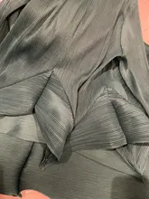 Pullover Skirt Beige-Suit Pleated LANMREM Green Long-Sleeved Round-Neck Casual Top Fashion