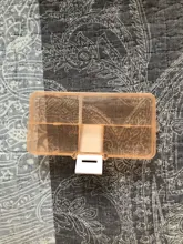 Caja de almacenamiento con bolsillos para señuelos de pesca, caja de 10 compartimentos para cebos de pesca, transparente, cuadrada