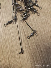 Leader Leash Swivel-Fishing-Accessory Steel-Wire 15cm-30cm Anti-Bite with Olta 20PCS