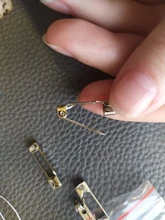 Broche de seguridad de alta calidad, 10 uds., 2,4 cm de longitud, para barra trasera, soporte de insignia, alfileres, joyería DIY