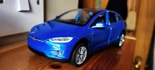 Envío Gratis New1:32 Tesla modelo X MODEL3 coche en miniatura de aleación Diecasts y vehículos de juguete coches de juguete chico juguetes para niños regalos juguete de niño