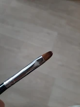 Monja-pincel de pintura con mango negro para decoración de uñas, herramienta de manicura DIY para extensión de Gel UV, 1 unidad