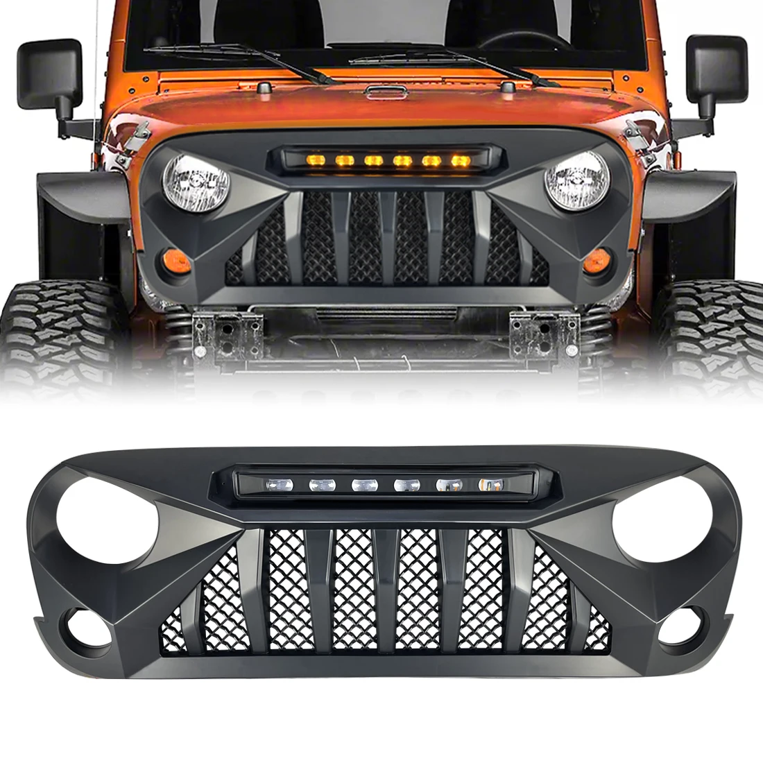 Передняя решетка для джипа 07-18 Jeep Wrangler JK JKU Mars | Автомобили и мотоциклы