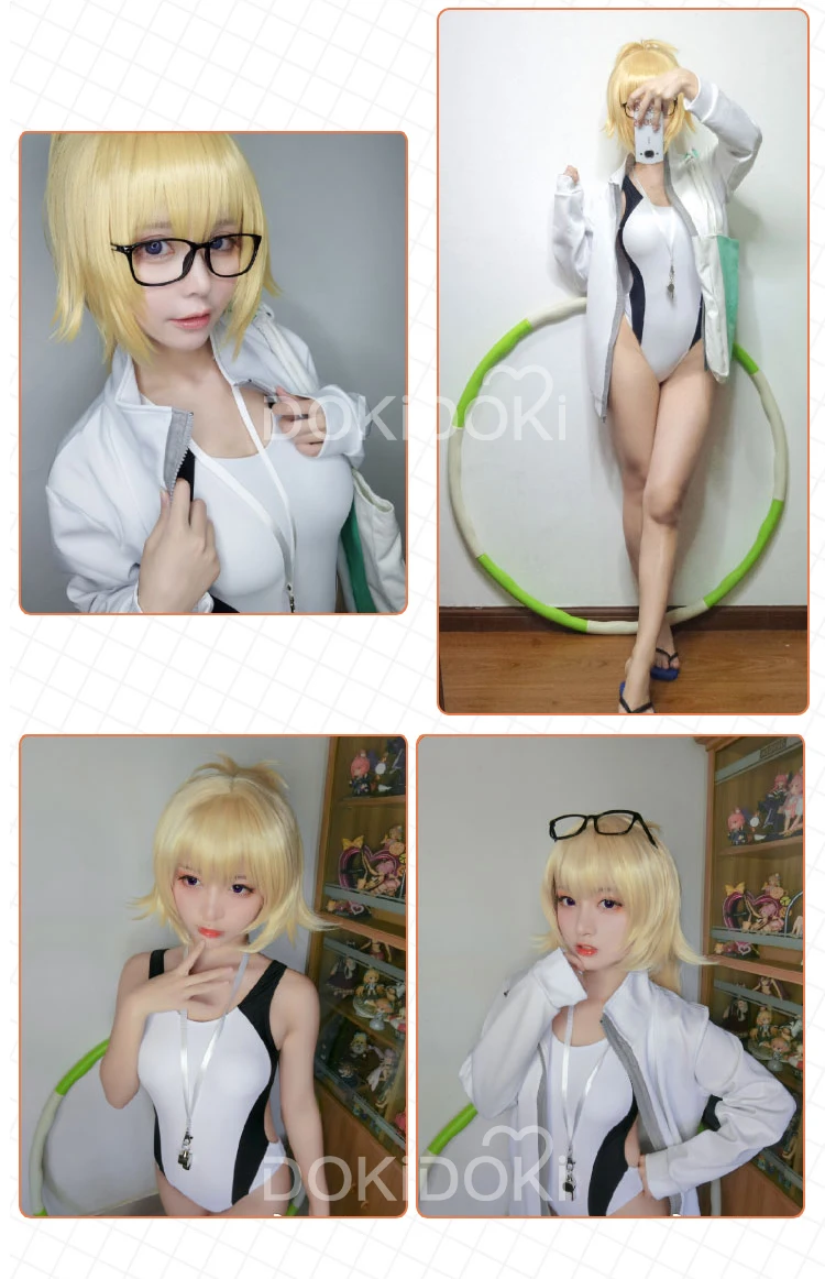DokiDoki-R Fate/Grand Order Jeanne d'Arc сценический 1 купальник, костюм для косплея, игра Fate cosplay Joan of Arc, сексуальный купальник