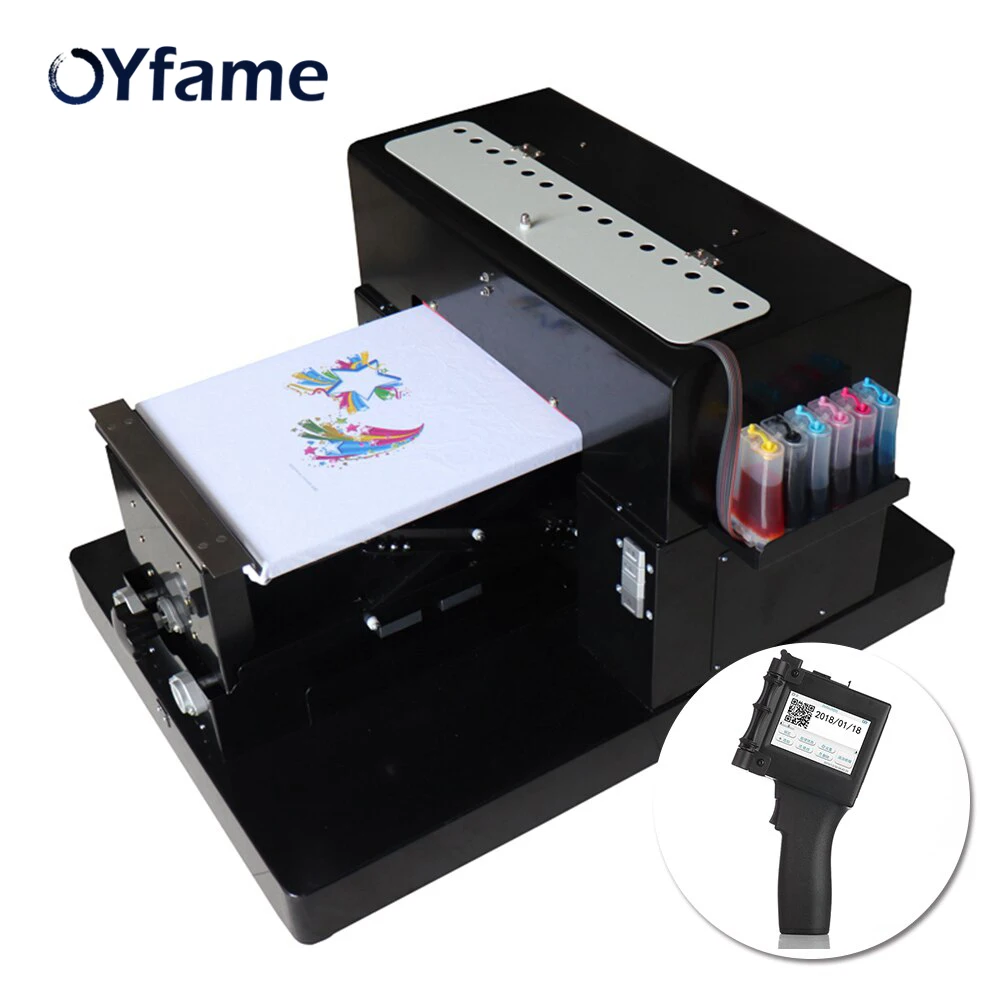 Многоцветный планшетный принтер OYfame A3 DTG печать футболок и портативный ручной с