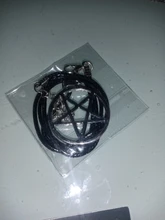 Colgante de pentagrama pentápara Hombre, collar de Black Butler, colgante de culo, Logo de Lucifer Satan, signo de Color plateado, amuleto Supernatural, joyería para hombre