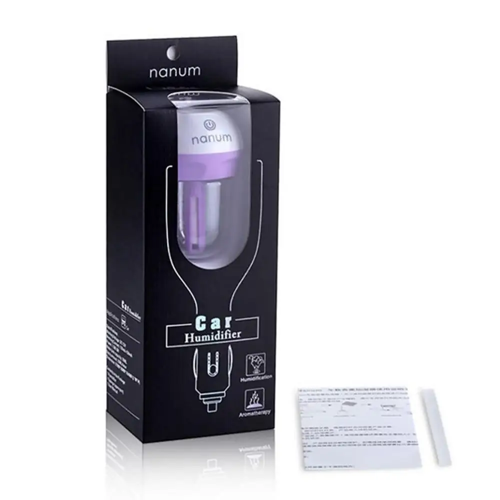 Car Air Purifier Humidifier Mini Portable Car Aromatherapy Humidifier Mist Maker Car Humidifier USB Charging
