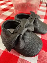 Zapatos suaves para bebé recién nacido, primeros pasos, niños y niñas, mocasines para bebé, franja de cuero PU, calzado de Navidad para cuna