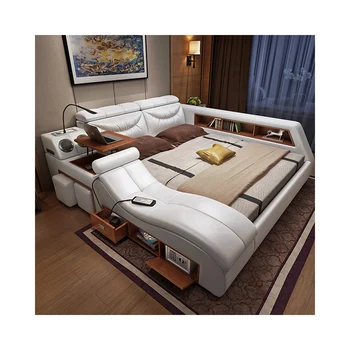 

Beds Multifuctional Massage Leather Beds With Storage Box CBM5