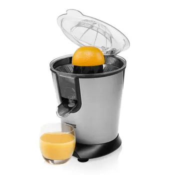 

PRINCESS electric juicer with press cap, inox and black, 160w