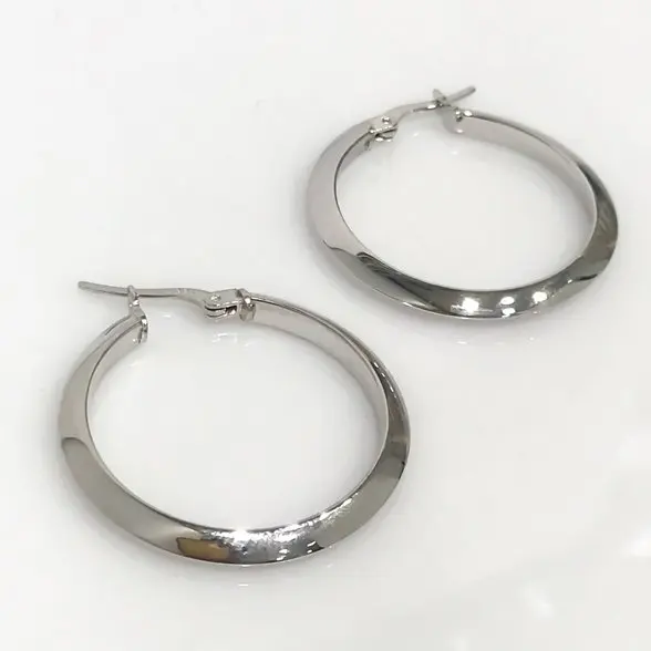 Italian Craftsmanship Stil Style Hollow Silver Ring Earrings