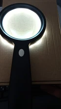 Lupa iluminada Glass-10X lupa de lectura grande de mano con 12 luz LED iluminada para personas mayores, reparación, monedas