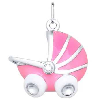 

Sokolov pendant baby stroller with silver enamel