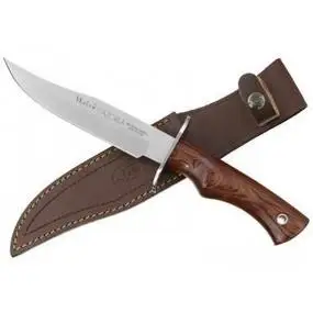 

Tooth hunting knife Cazorla CAZ-16R with stainless steel blade MoVa and rosewood wood handle.