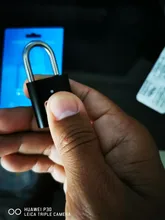 HISMAHO-candado de huella dactilar inteligente, impermeable, recargable por USB, antirrobo, Mini cerradura eléctrica para estuche de equipaje