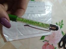 Bolígrafo de cristal creativa, bolígrafo de diamante bolígrafos de papelería, bolígrafo táctil, 11 colores, negro aceitoso, 1 Uds./venta