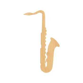 

Saxophone Laser Cut Out Wood Shape Craft Supply - Unfinished