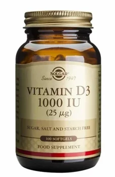 

Solgar Vitamin D3 1000 IU 100 Softgel turkey