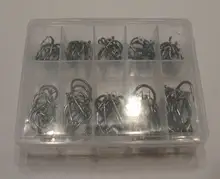 100pcs Fishing Hooks Set Carbon Steel Single Circle Fishhook Fly Fishing Jip Barbed Carp