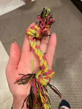 1pc Pet Dog Toy Rope Double Knot Cotton Braided Dog Rope Toy Puppy Chew Toy Cleaning