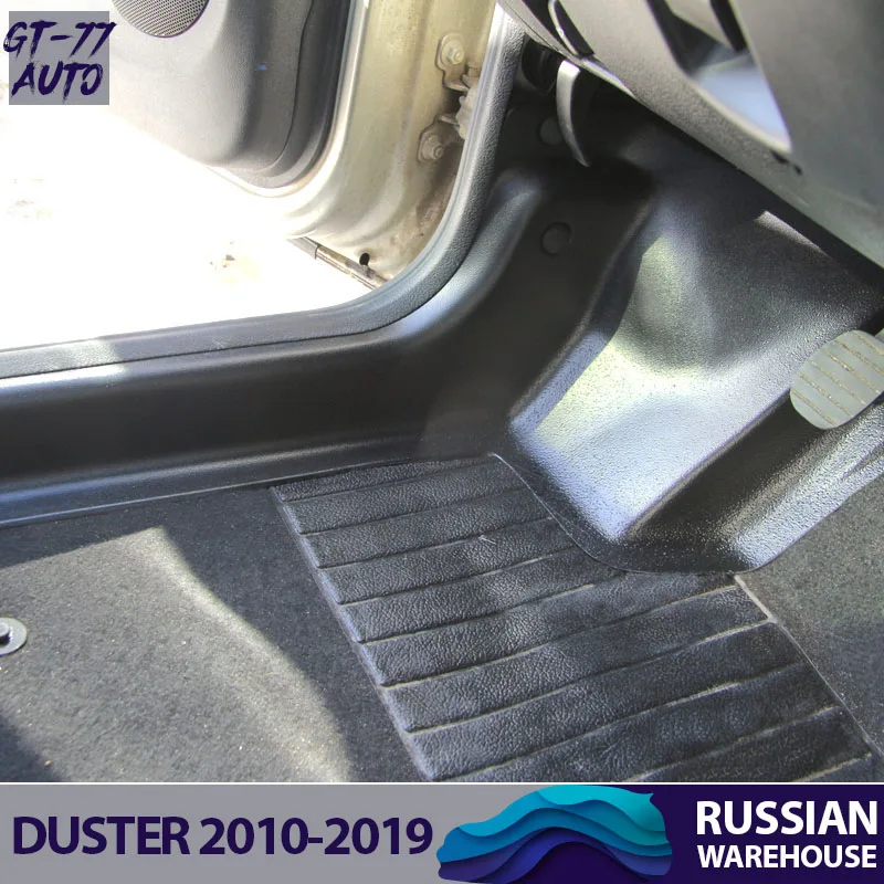 Защитные накладки на ковролин порогов передние и задние большие для Renault Duster 2010- защитные молдинги внутренний материал АБС-пластик Стайлинг тюнинг